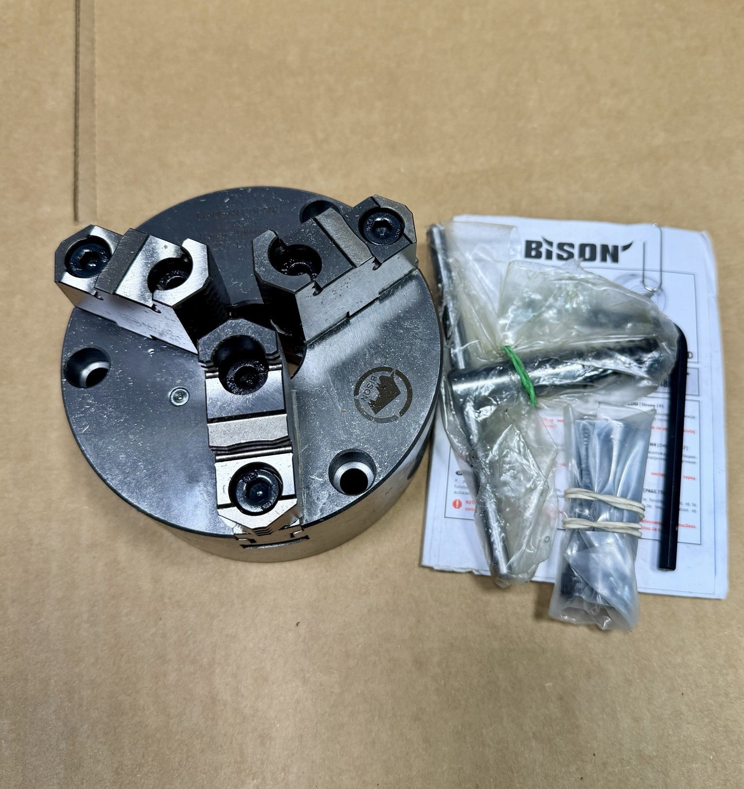 BISON 3275-5" Self Centering Manual Lathe Chuck 5 inch, 3 Jaw 7-812-0500