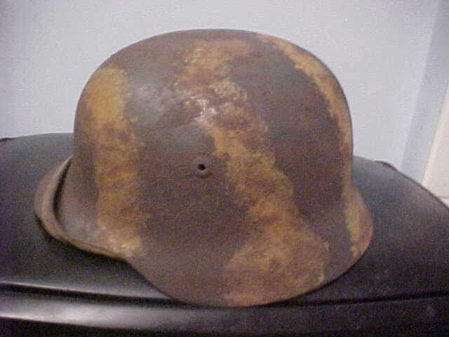 WW2 GERMAN CAMO HELMET SIZE 64 OR 66