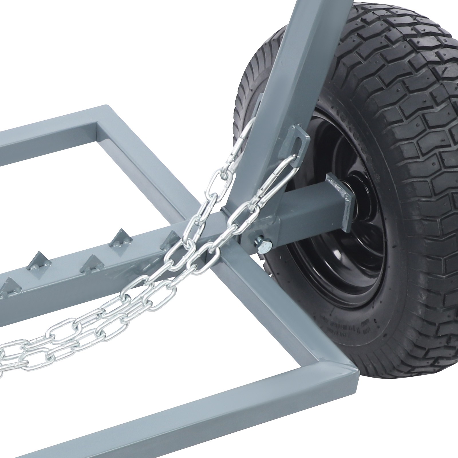 1500 LBS Capacity Log Skidder Heavy Duty Log Holder, Log Dolly with Chain Grey