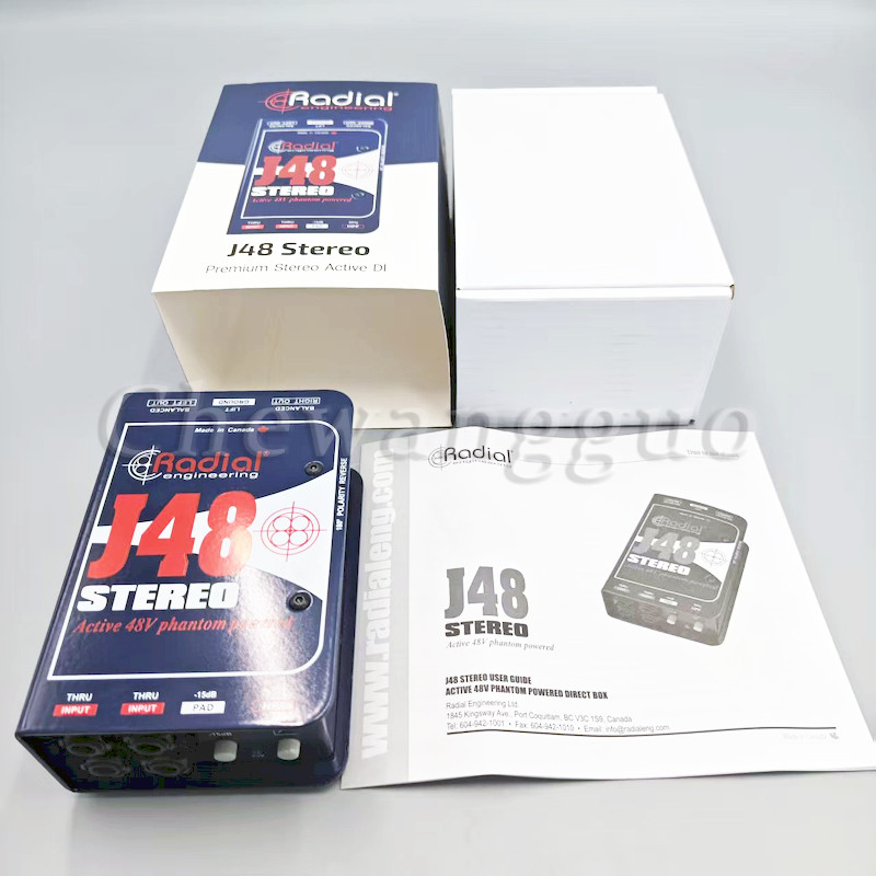 1Set Radial Engineering J48 Active 48V Phantom Powered Direct Box Free Shipping