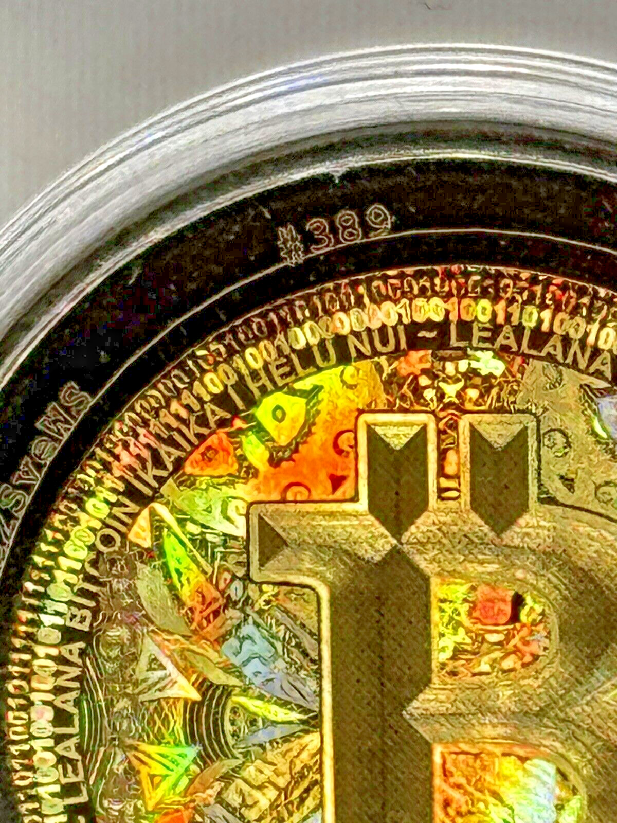 Lealana .01 nickel Design D Binary lim 140-#389-bit coin Lealana CASASCIUS