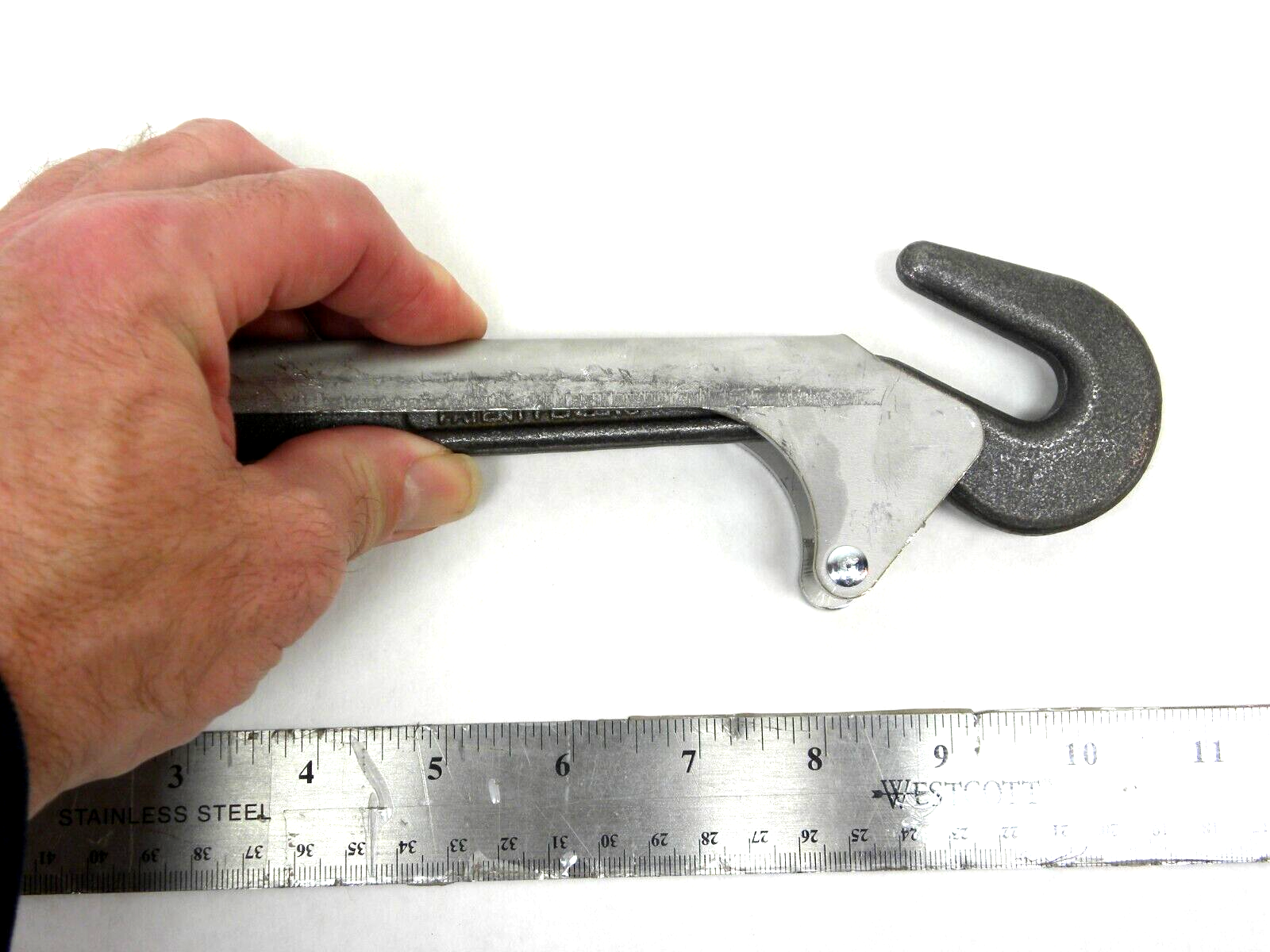 Crosby Quick connect safety hook 11.5" 2000 WLL Long handle release 1/2" hook HR