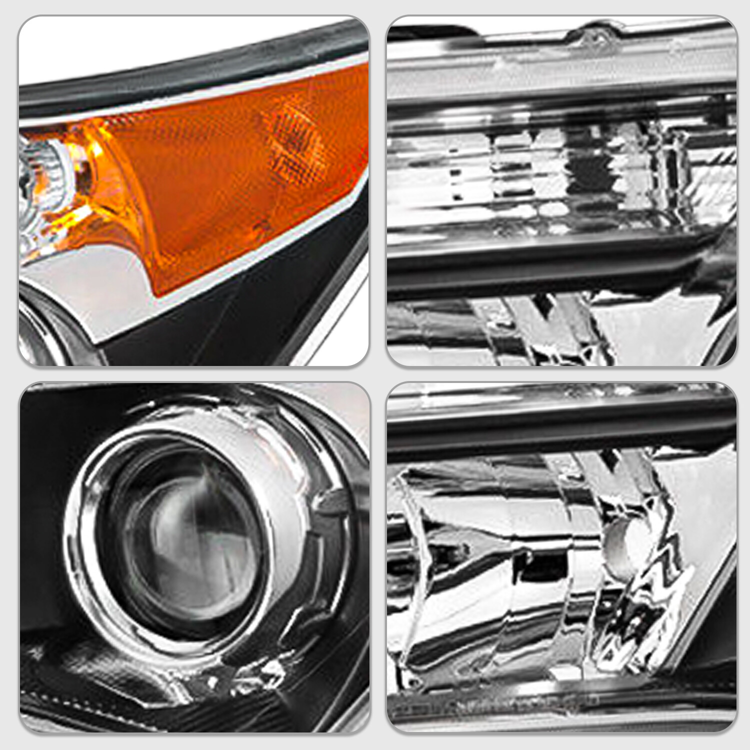 For 2007-2013 Acura MDX Headlights HID Xenon Headlights Assembly Pair w/o AFS