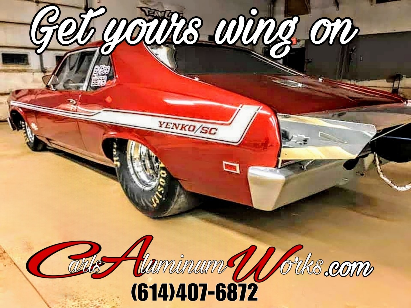 Nova Wing, 68-74 Chevy, Pro Race wing, Polish, Black, Brushed Anodized