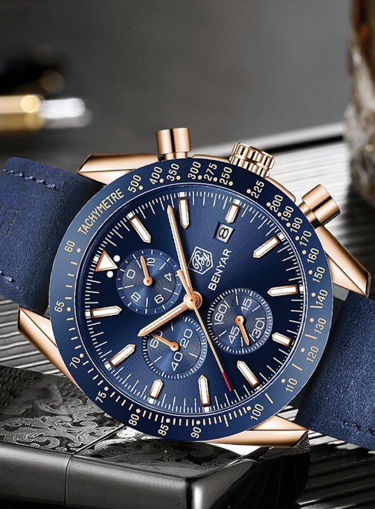 BENYAR - Stylish Wrist Watch for Men, Genuine Silicone Strap Watches. FREE SHIP