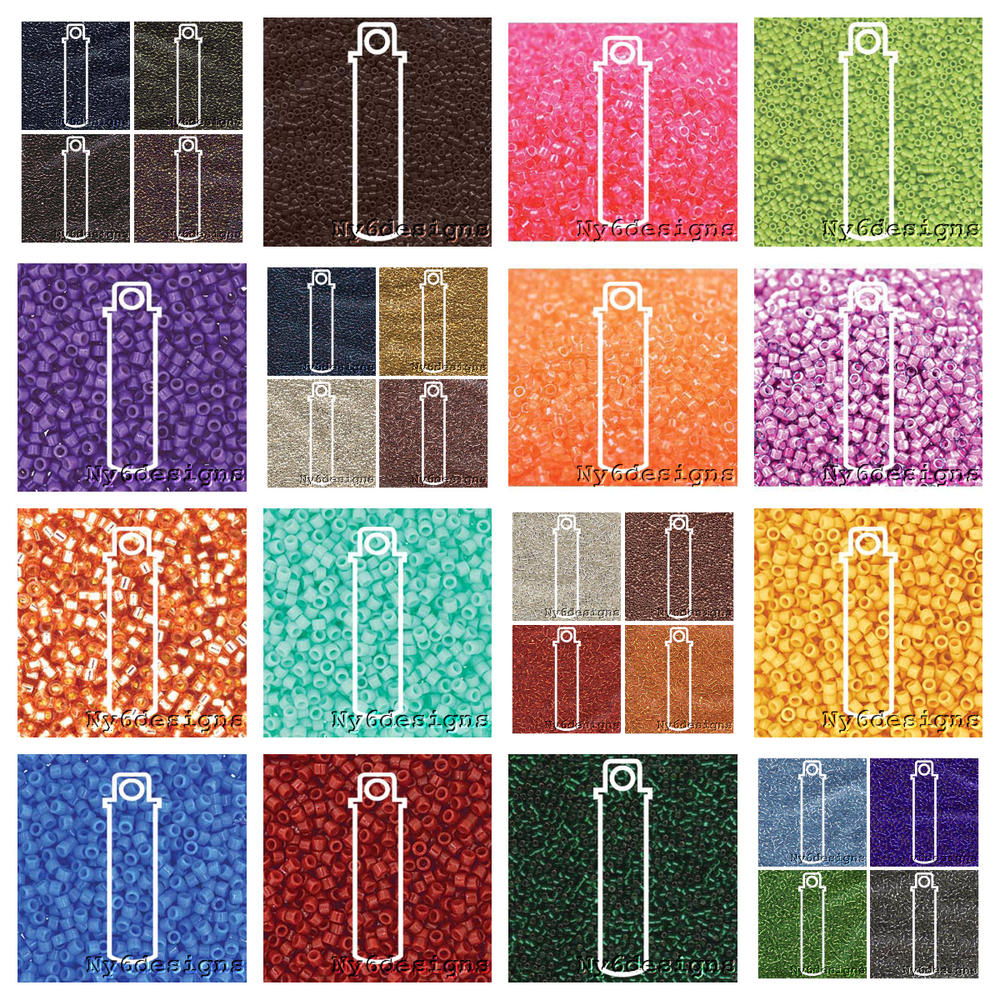 Miyuki Delica #11 Glass Seed Beads 11/0 Lots 7.2Grams shiny Matte Opaque 1200PCS