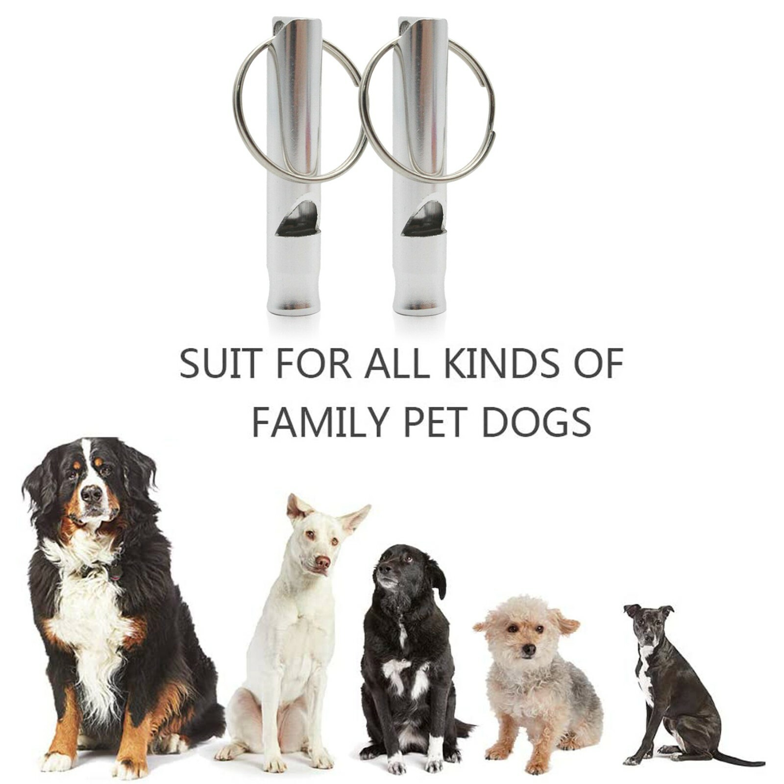 Stainless Steel Dog Training WHISTLE High Pitch Sound Obedience Stop Barking Pet