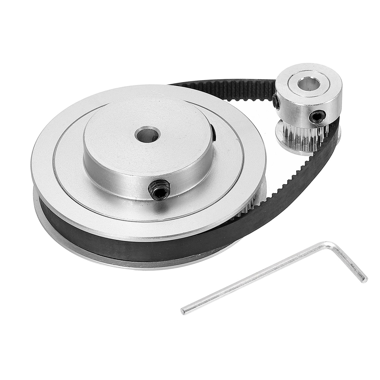 Timing Pulley 20&80 Teeth 5mm Bore Synchronous Wheel with Belt and Wrench