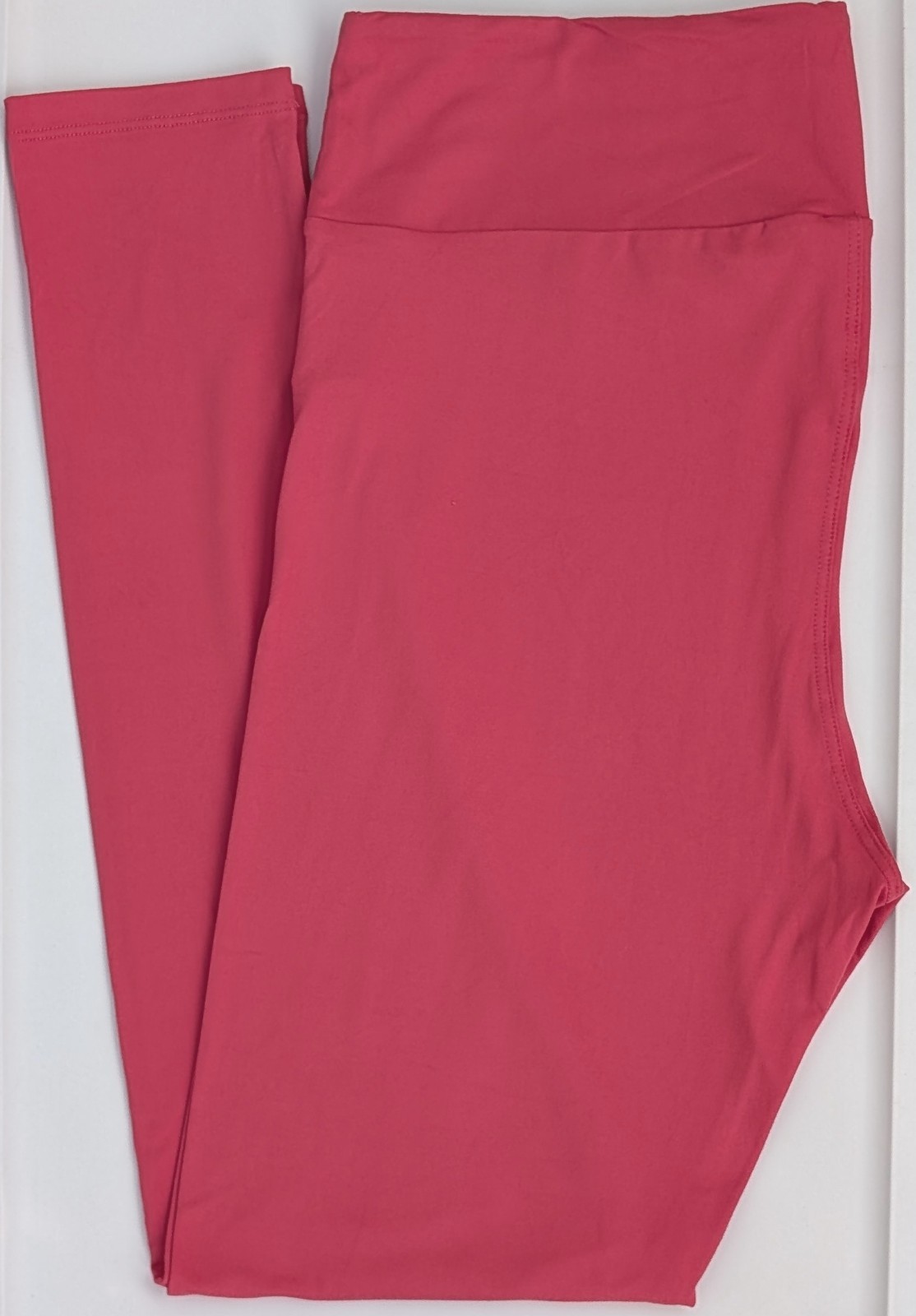 TC LuLaRoe Tall & Curvy Solid Pink Leggings NWT 77