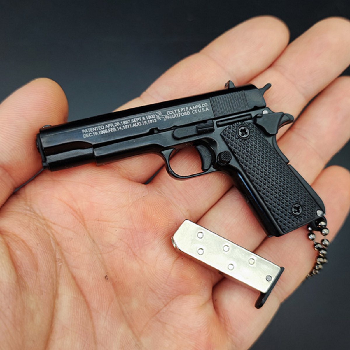 1911 Metal Pistol Keychain Luxury Authentic Metal Keychain - USA Seller