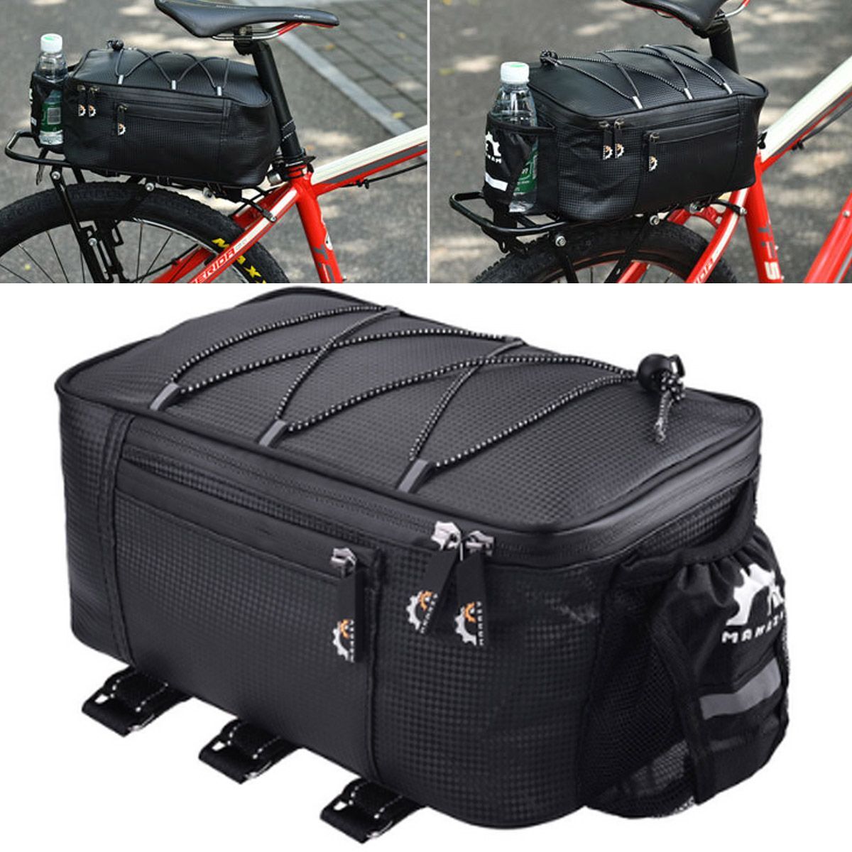 Bicycle eBike Rear Seat Storage Cycling Pannier Saddle Rack Bag Trunk Waterproof