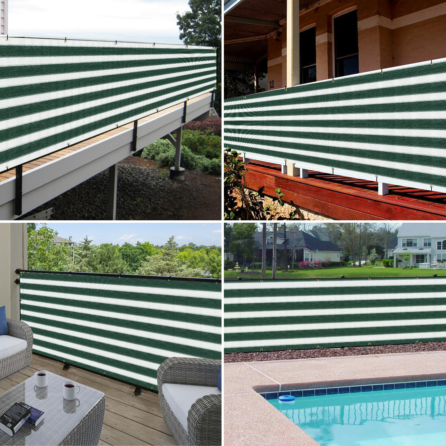 3ft Tall Privacy Balcony Fence Screen Deck Garden Yard Patio Fabric Shade Cover