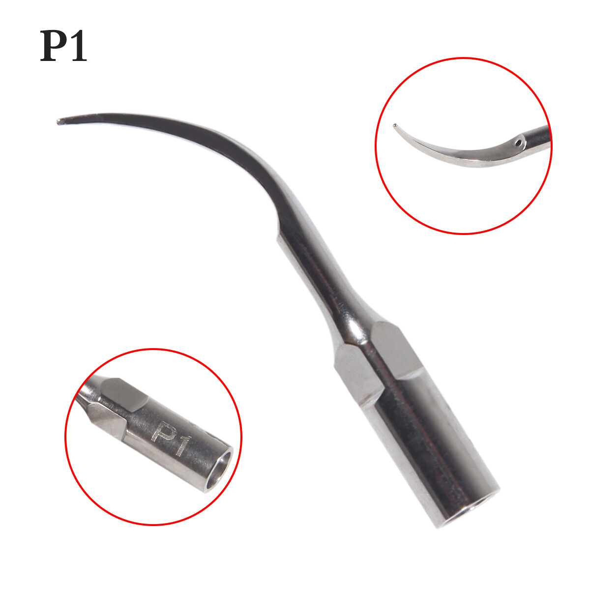 10* Dental Ultrasonic Piezo Perio Scaling Tips P1 for EMS Woodpecker Handpiece