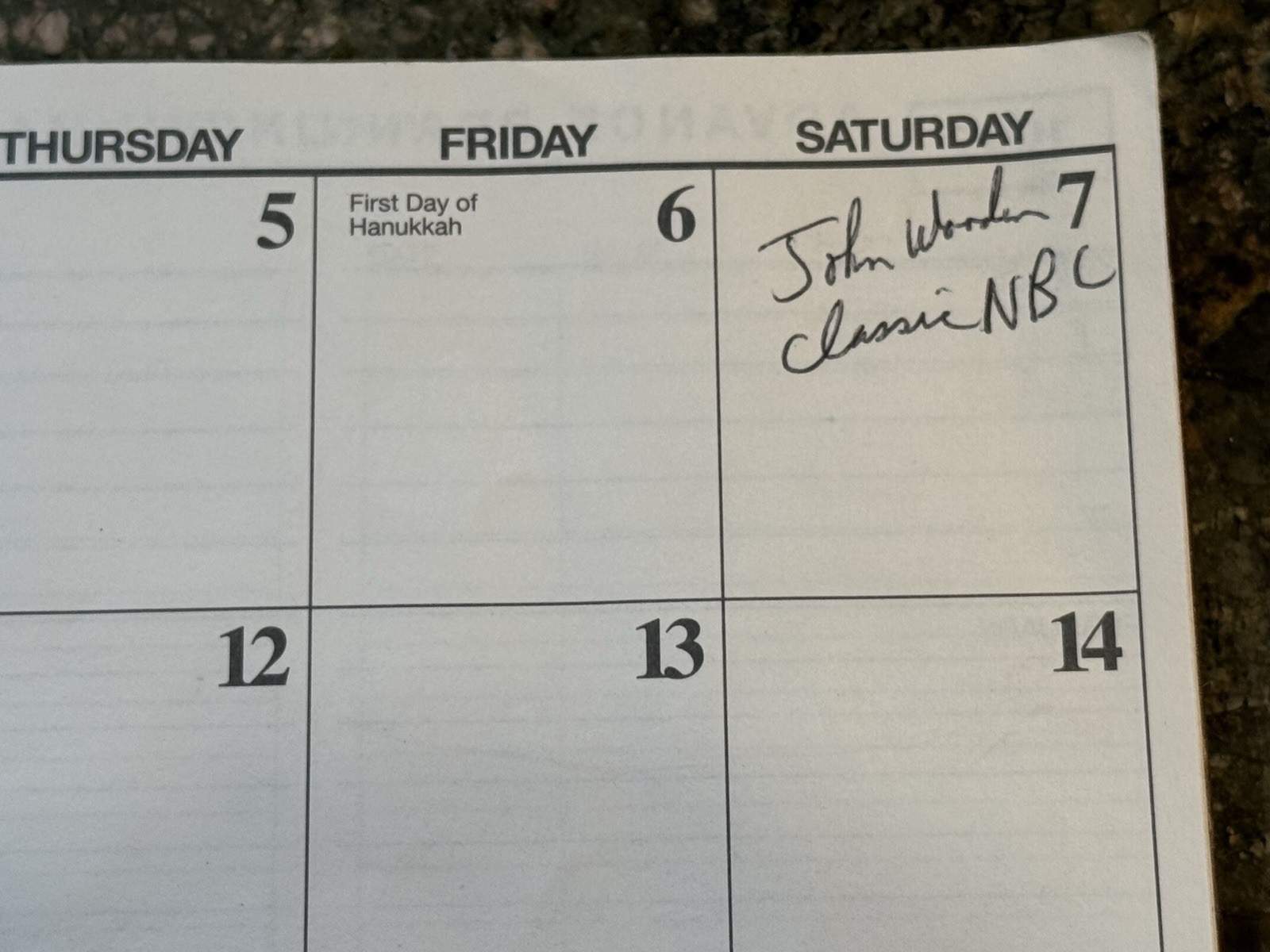 Bill Walton Personally Owned & Signed 1995-1996 NBA Sports Monthly Planner NBC