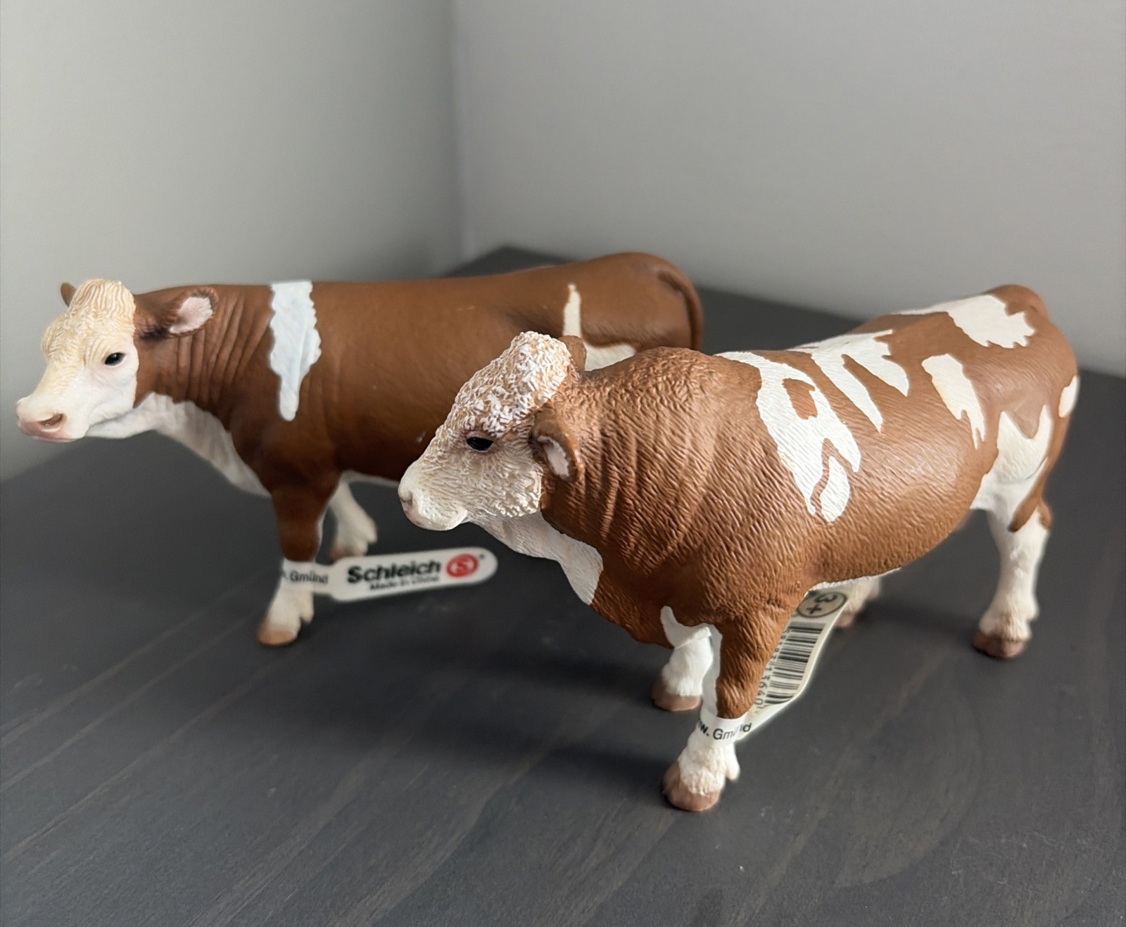 Schleich 2008 Simmental Bull Simmental Cow Steer Farm Animal Figure 5" Long New