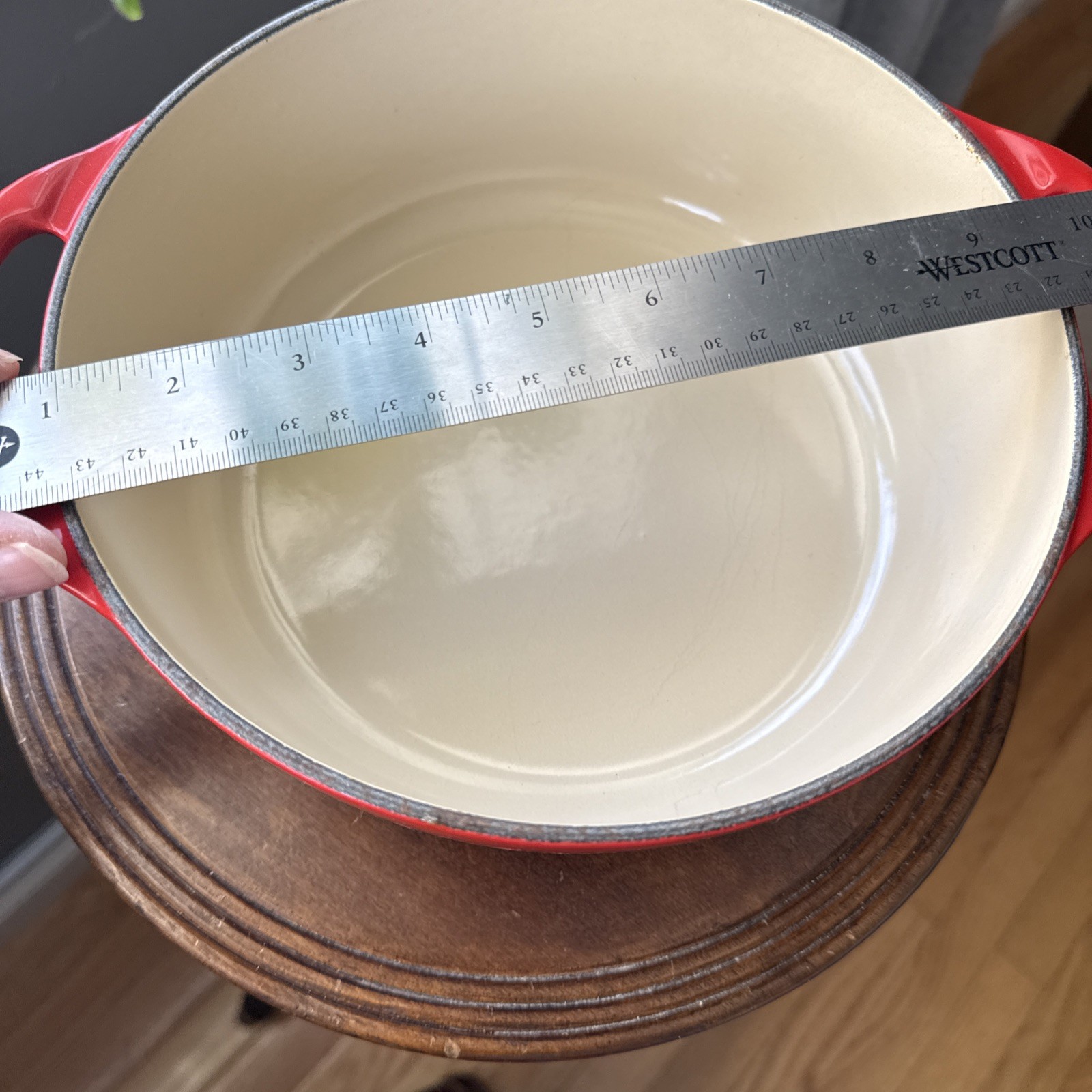 Le Creuset Signature Enameled Cast Iron Dutch Oven in the red 'Cerise' color