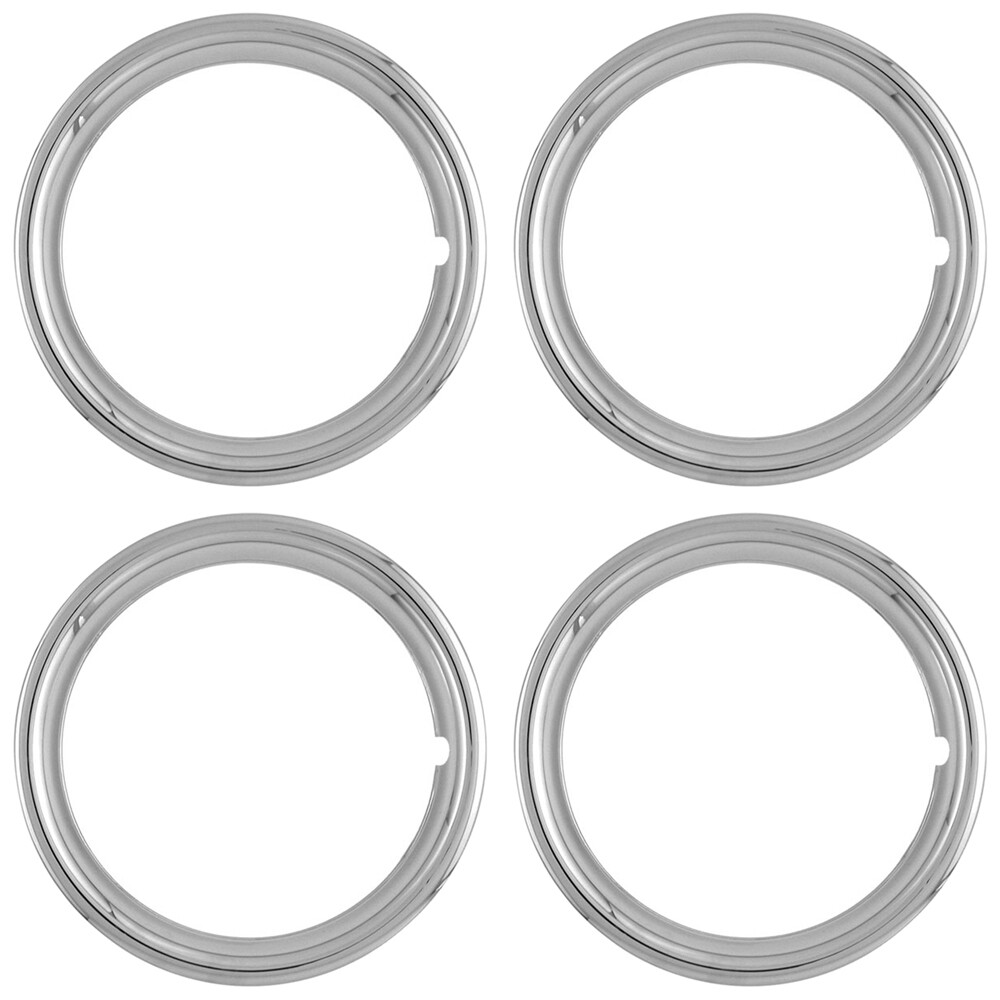 4 NEW 14" CHROME Steel Wheel Trim Rings Beauty Rims Glamour Ring Rim Edge Bands