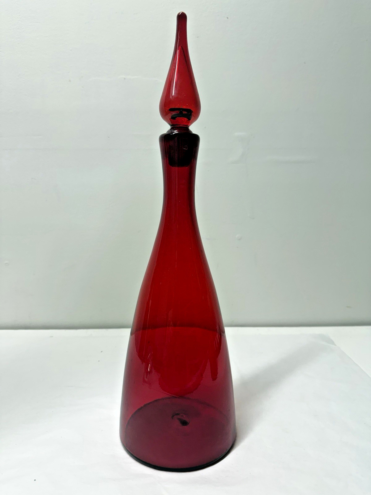 Mid Century Modern Blenko #920M Ruby Red decanter. Anderson 🐝