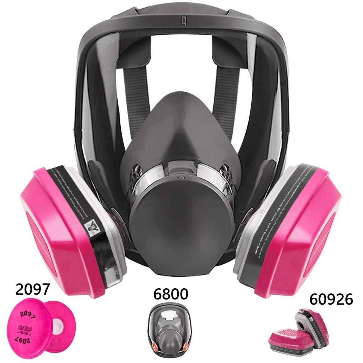 Full Face Gas Mask Painting Spraying Respirator w/Filters for 6800 Facepiece USA