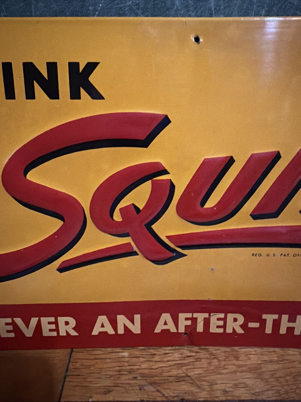 Original 1951 Squirt Soda Advertising Sign
