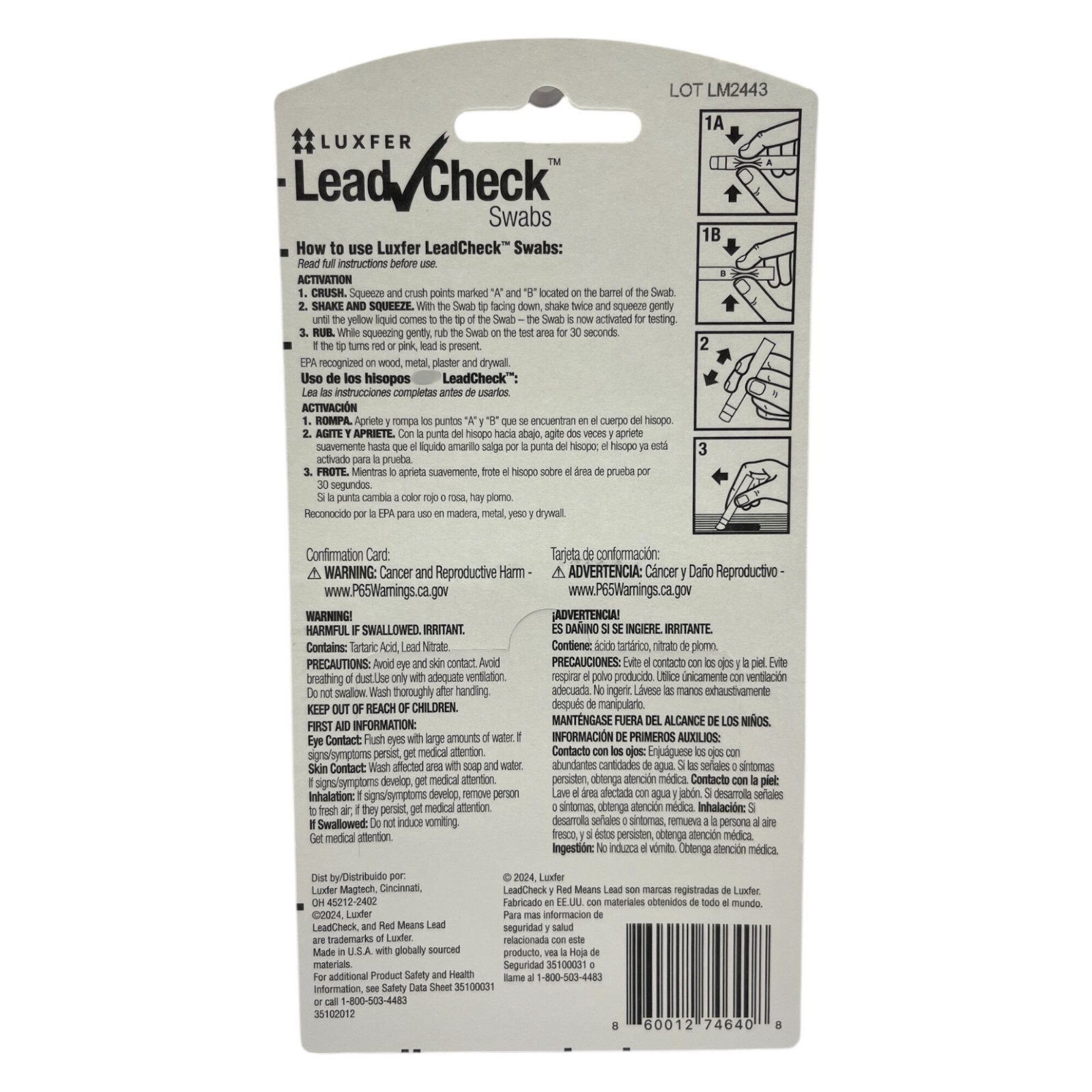 LeadCheck Swabs, Instant Lead Test- Red Means Lead!- Blister Pack