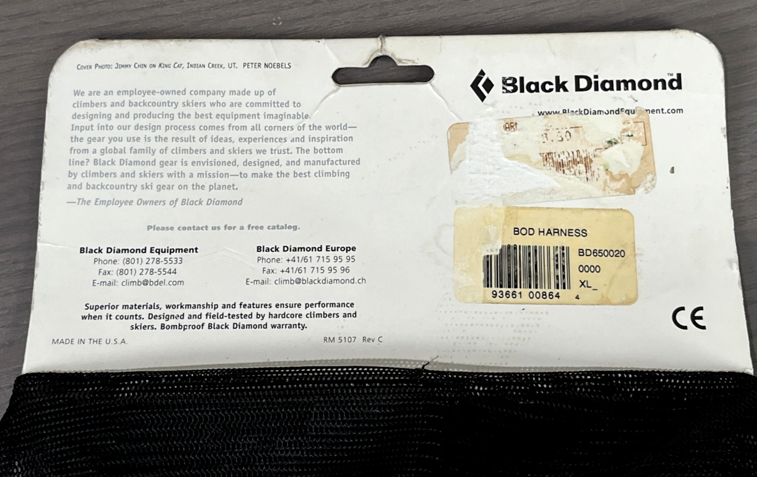 Black Diamond Alpine Bod Climbing Harness XL New