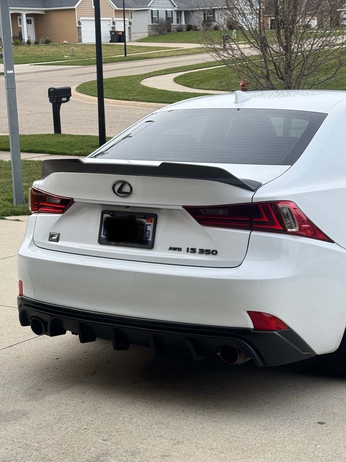 Gloss Black Emblem Badge Logo fits Lexus IS350 2014 2015 2016 2017 2018 2019