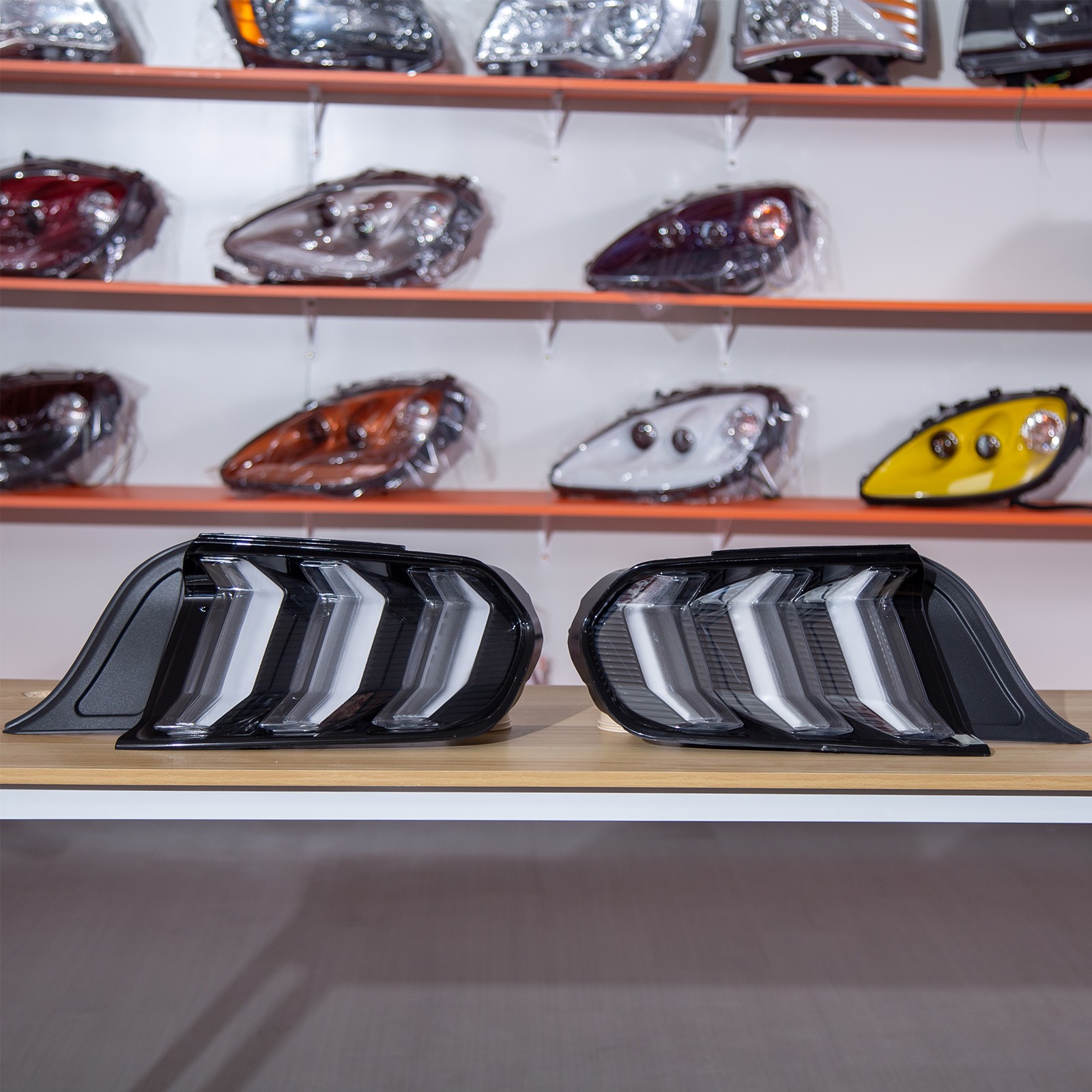 Set LED Tail lights For 2015-2022 Ford Mustang Euro Style w/ Sequential Signals