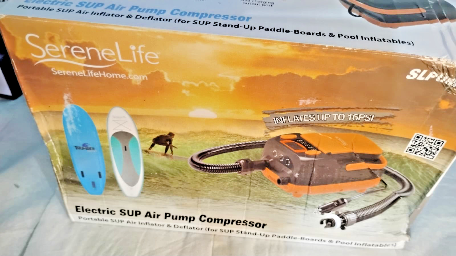 Inflatable Paddle Board Pump Compressor - 16PSI High Pressure SUP Inflator