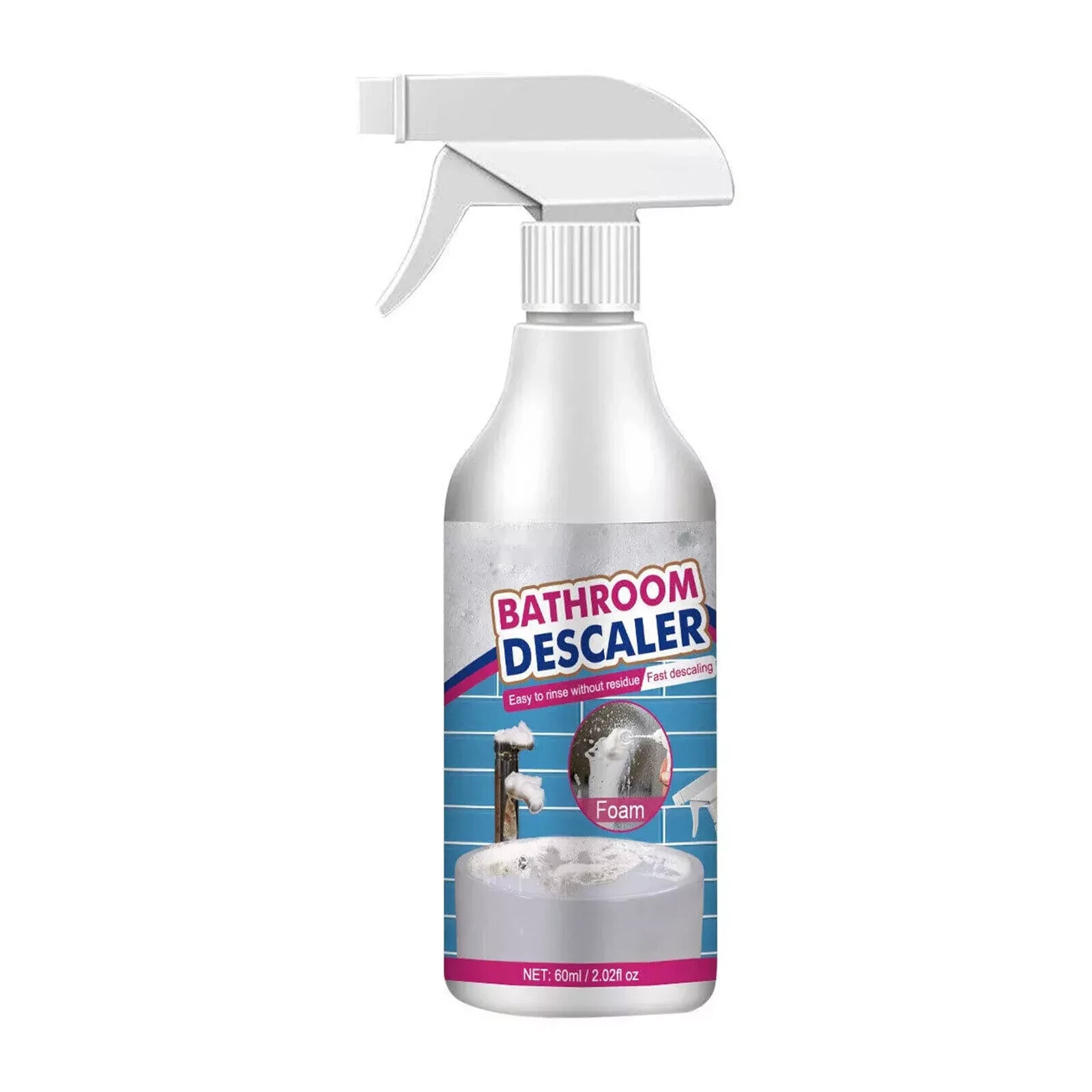 60 ml Bathroom Descaler Spray Jue Fish Bathroom Descaler Stubborn Stains Cleaner