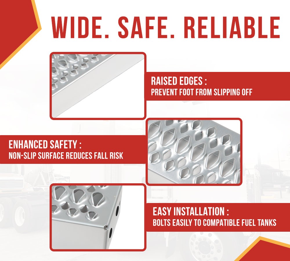 Top & Bottom Fuel Tank Step w/ Bracket Fits 23" Fuel Tank, Replaces Peterbilt...