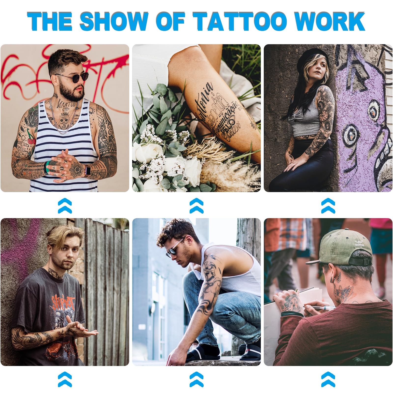 3MM Tattoo Skin Practice Kit - 13Pcs Fake Skin and Stencil Paper Kit Including 3