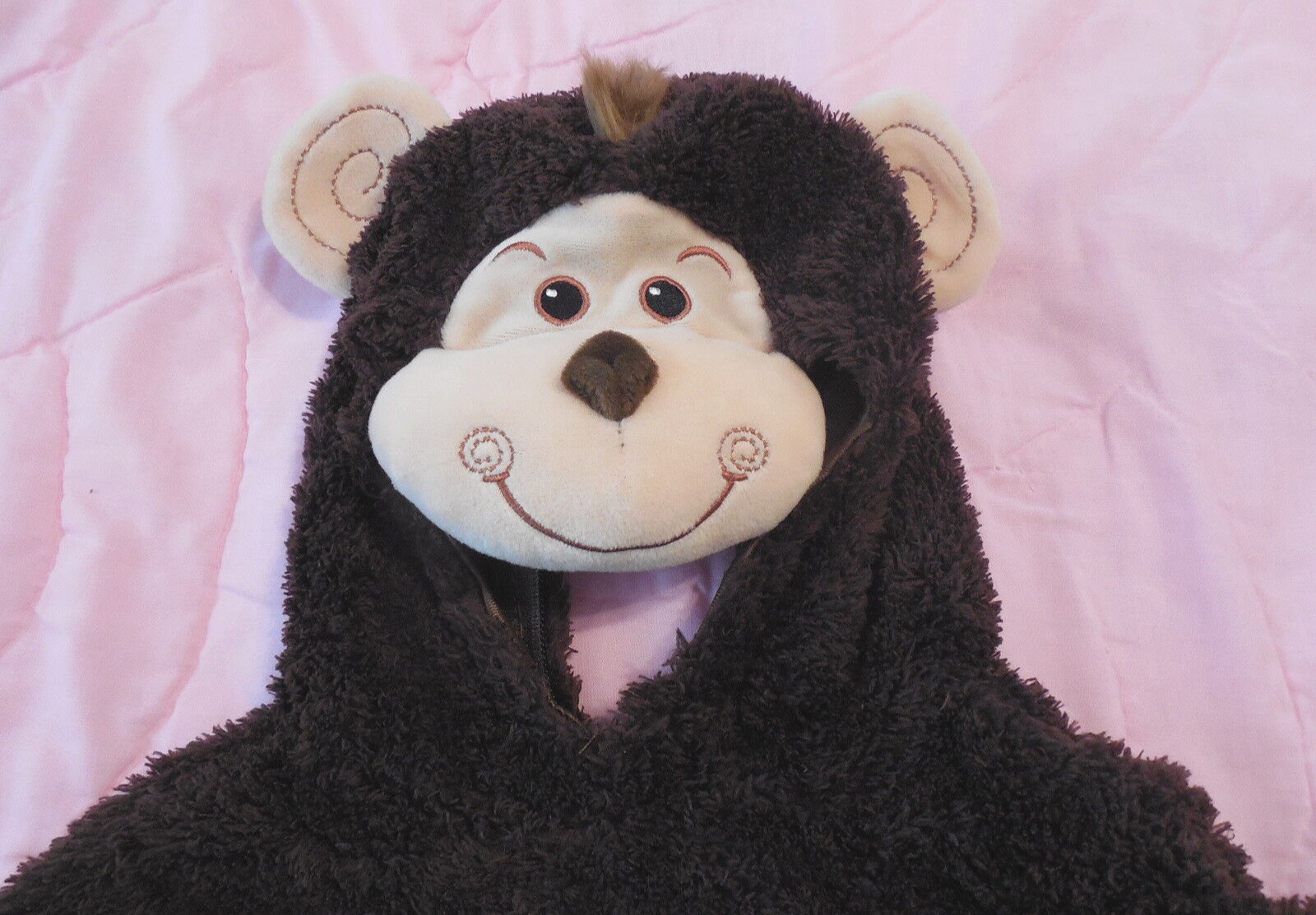 MONKEY Halloween Costume Infant Baby Hood Zip Up Padded Size 9 Months New