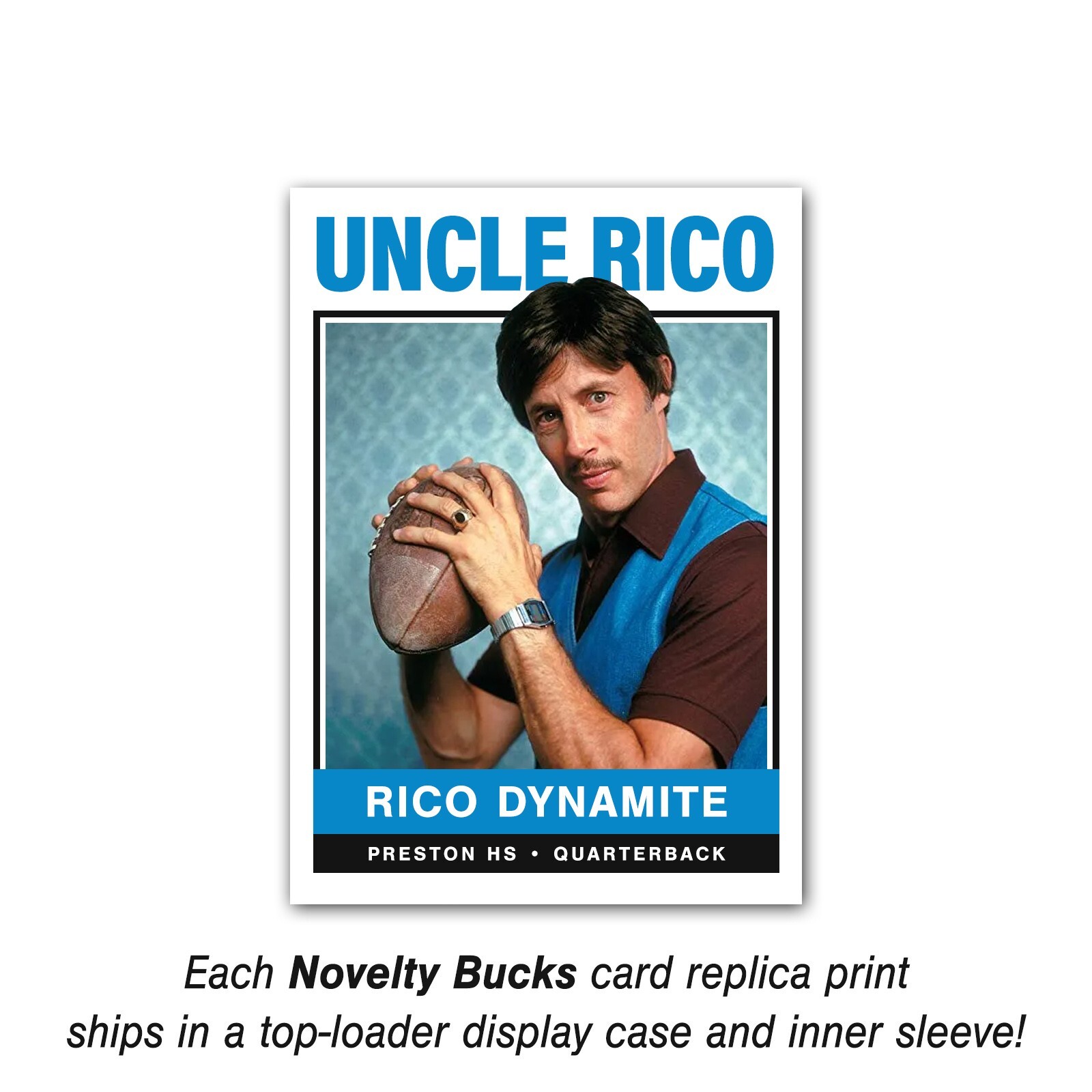 Uncle Rico Napoleon Dynamite ACEO Football Trading Card Vintage 60's Style