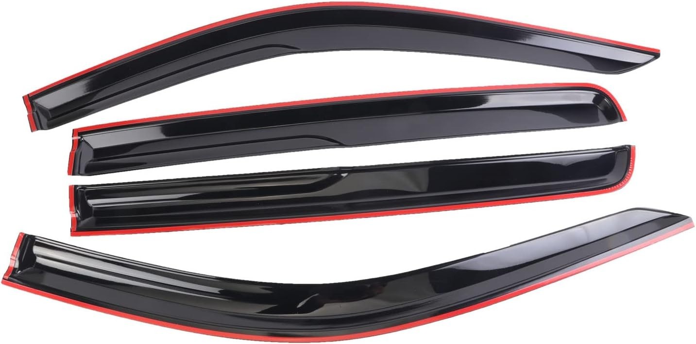 Smoke Black Outside Mount Rain Guards Window Visor 2019-2023 Sierra/Silverado