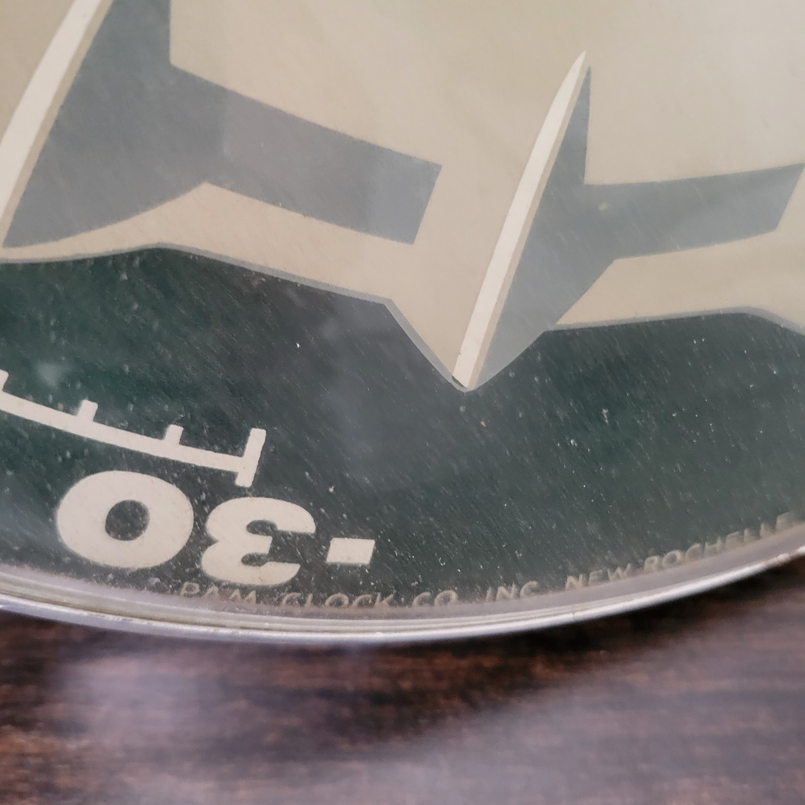 Vintage 58 Orange Crush Thermometer Pam Clock Round Sign Glass Cover Advertising