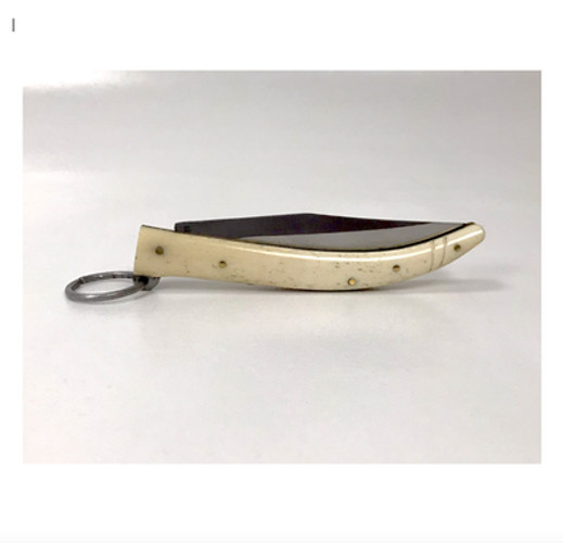 Bone Handle Folding Pen Knife with Ring