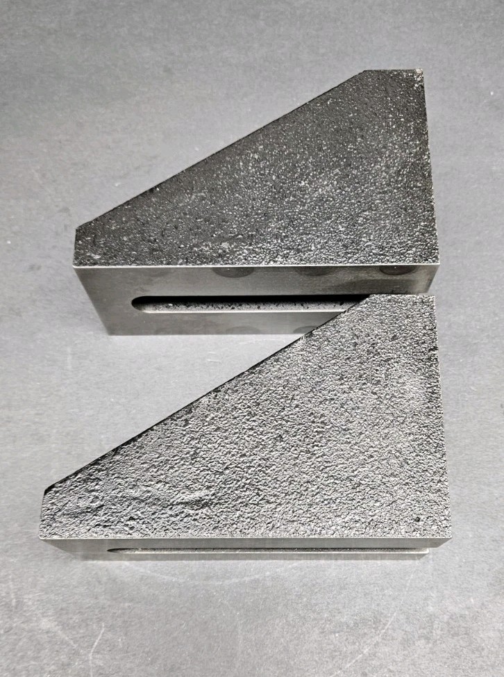 Pair 5½"x3⅝"x2⅝" Right Angle Set Up Fixture Plates Slotted Machinist Inspection