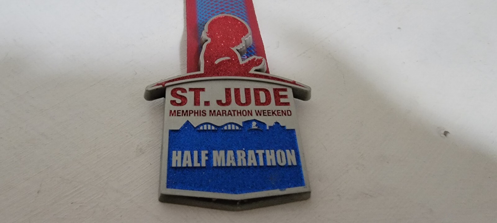 St. Jude Memphis Half Marathon Weekend medal - [ 12/5/15] - free shipping
