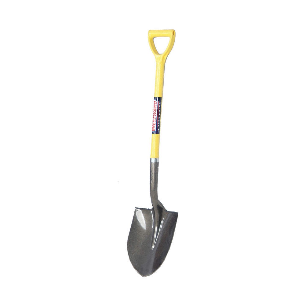 WESTWARD 12V170 Round Point Shovel,27 In. Handle,14 ga. 12V170