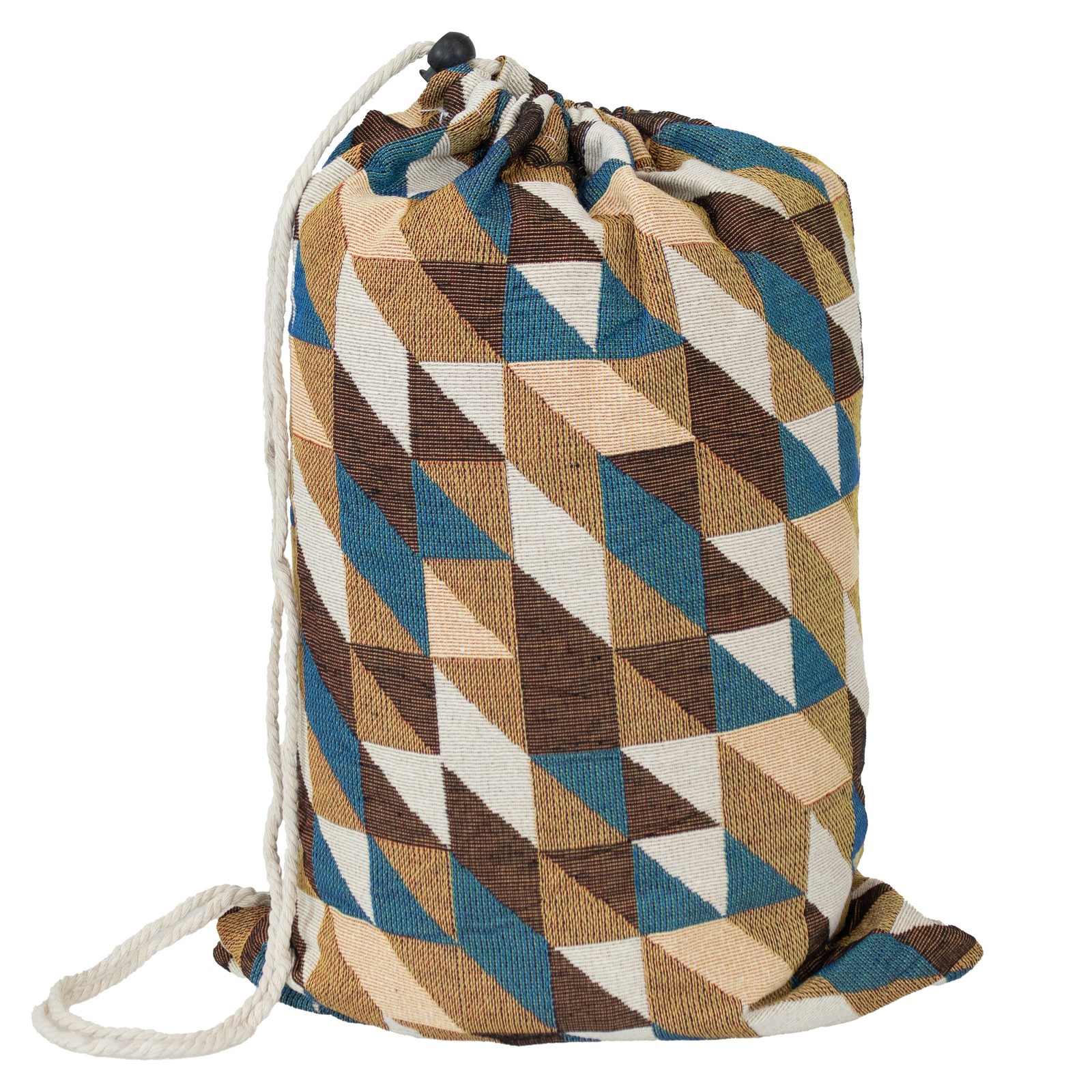 2-Person Polyester Jacquard Double Hammock - Geometric Jumble by Sunnydaze