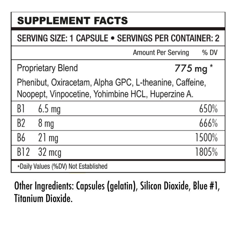 Derall Boost Energize Mental Focus Top Level 775mg 48 Caps - No Crash Exp 02/28