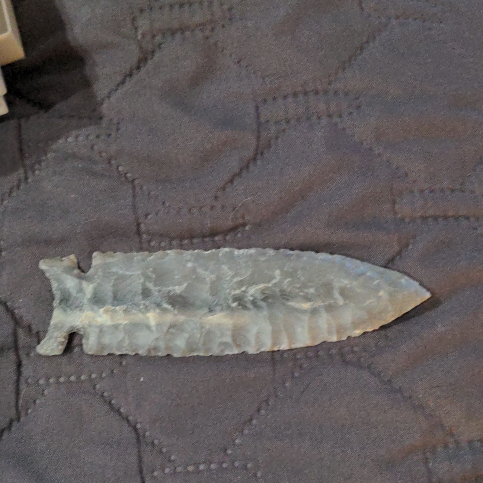 Modern Flint Knapped Stone Blade Spear Point Native American Style