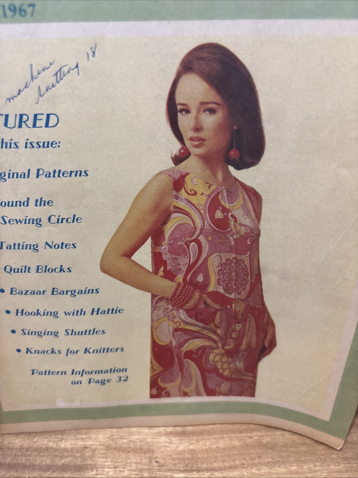 Vtg Popular Needlework May 1967 Paper Sewing Patterns Crafts Booklet Quilting