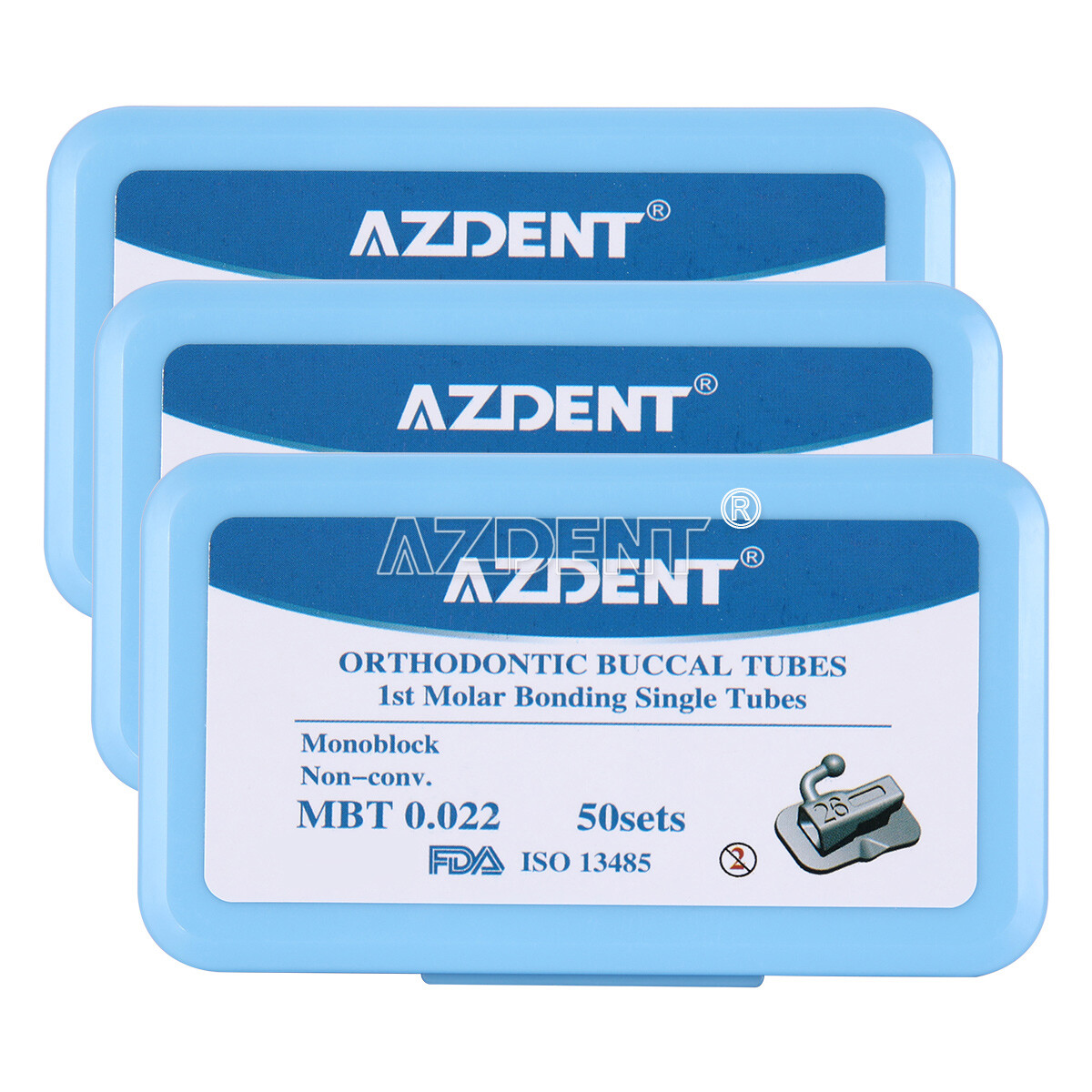 Tubos bucales de ortodoncia dental 1er molar Bondable Roth MBT 022 monobloque