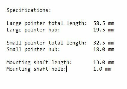 Escalade Premium Speedo Cluster Pointers Set 2003-2013 GM Black Chrome White New