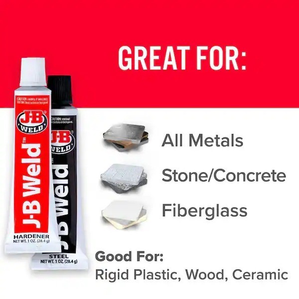 Strongest Metal Steel Aluminum Bond Adhesive Cold Weld Reinforced Epoxy Glue 2oz