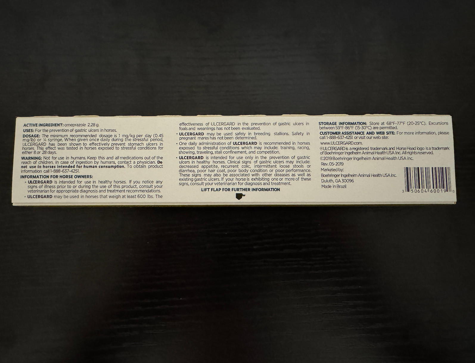 6 PACK Merial UlcerGard Omeprazole Paste for Horses see photos EXP 07/2026 (New)