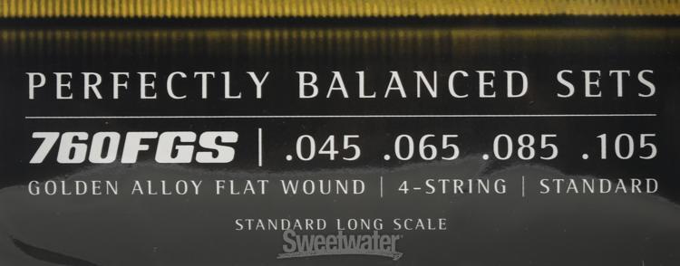 La Bella Deep Talkin' Bass Gold Flats Electric Bass Strings - 4-string