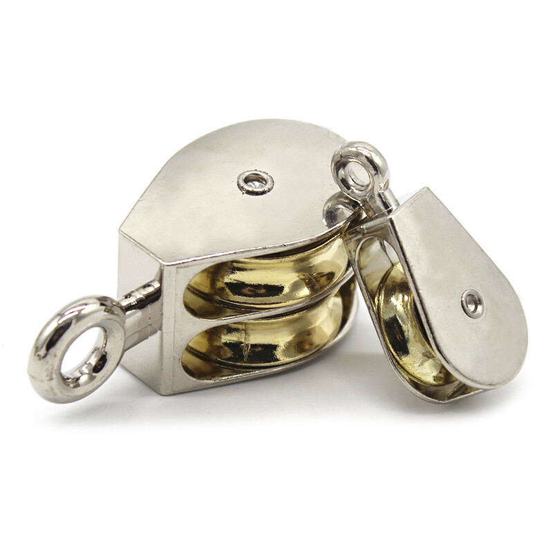 13mm - 48mm Steel Single/ Double Pulley Block Traction Wheel Swivel Lifting Rope